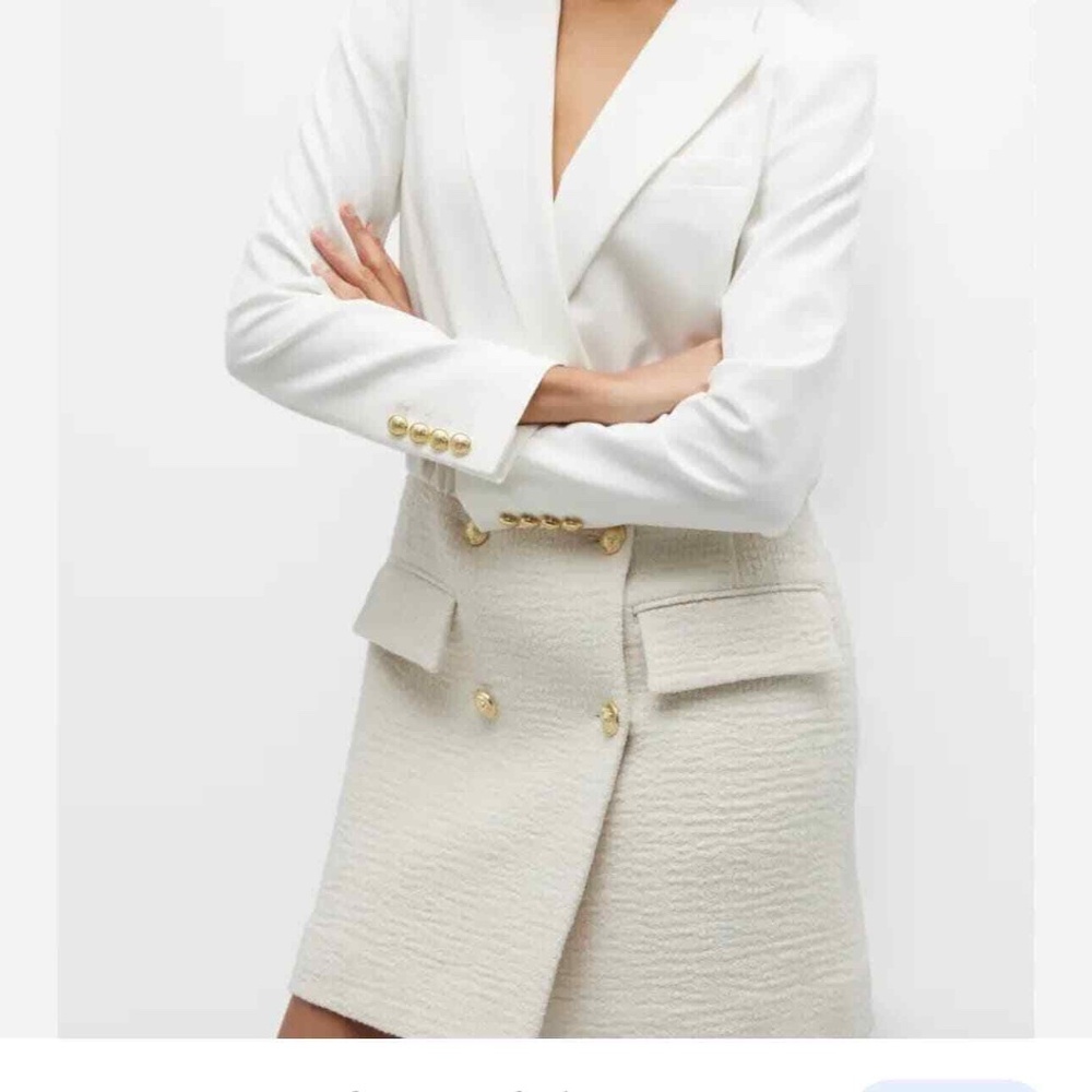 Derek Lam 10 Crosby Tweed Chiara Blazer Dress Long Sleeve - size 4 - Picture 3 of 6